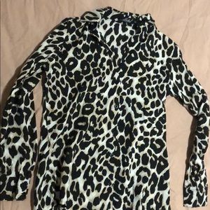 Cheetah print dress shirt